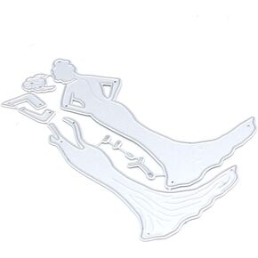 KSCRAFT Elegant Lady in Dress Metal Cutting Dies Stencils for DIY Scrapbooking Decorative Embossing DIY Paper Cards