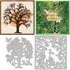 يموت Globleland Tree and Branch Cutcult Cutting لـ DIY Scrapbooking Metal Branch Cut Dies Spring Birds Die Cuts for Card