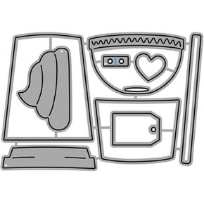 مجموعة مختلطة على شكل كوب من كوب القهوة الفضي يقطع قوالب القالب من الفولاذ الكربوني لبطاقات DIY لبطاقة الحرف اليدوية DIY صنع طوابعًا جديدة