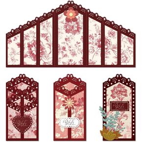 Layered Desert Landscape Board Cutting Dies Card Stitch Die Cut Carbon Steel Die Cuts Stencils Card Making Scrapbooking Embossing Template Dies for DIY Paper Crafts Trip Albums Card Decor
