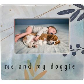 Banberry Designs Pet Photo Frame - Me and My Doggie - حامل صور السيراميك لصديق فروي محبوب - حيوان أليف المفضل لدي - أفضل أصدقائي - الحيوانات الأليفة الخاصة - يحمل صورة 4 "× 6"