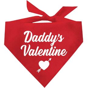 Daddy's Valentine Dog Bandana (Red, OS 199)