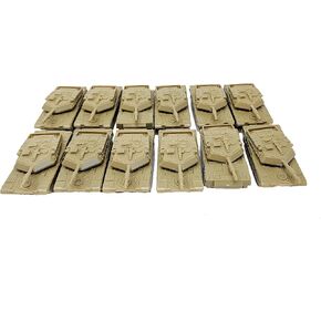 12 pc Armored Military Tanks with Wheels Diorama Sets Toy Aircraft Carriers Army Playsets