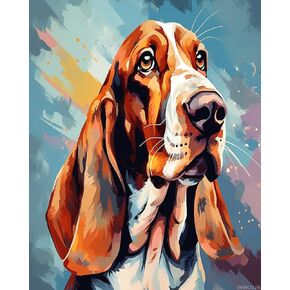طلاء Svinoiler حسب عدد البالغين ، والكلب الحيوان ، والباسيت ، واللوحة السهلة الأكريليك ، و Diy Canvas Painitng للهدية ديكور جدار المنزل ، و 40x50 سم ، بدون إطار