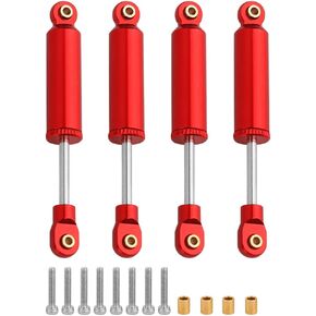 الصعود 18 4pcs صدمات الربيع المدمجة تمتص المثبط لـ 1/18 RC زاحف Redcat Ascent-18 Meturgy Part (Silver ، 77mm)