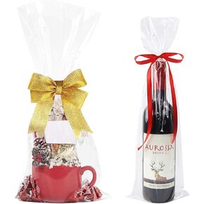 Morepack 20 Pieces 10x20 Inches Cellophane Bags and 50 Pieces 6x18 Inches Cellophane Bags