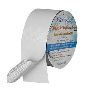 Awning Repair Tape for Tarp,2" x 25 FT Heavy Duty Outdoor Repair Tape for Canvas, Boat Covers, Tent, Sail Tape, Tear Repair Patch Tape, Waterproof, Black