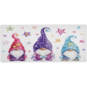 Xigua لطيف gnomes لوحة فأر ألعاب كبيرة مع قاعدة غير انزلاق ، موسعة ممتدة مع حواف خياطة ، لوحة مفاتيح حصيرة المكتبية المقاومة للماء للألعاب ، سطح المكتب ، المكتب والمنزل
