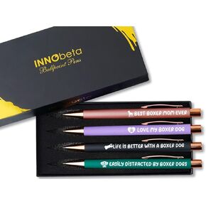 هدايا الكلب الملاكم Innobeta ، هدايا أمي أمي للنساء ، مجموعة قلم نقاط من 4 ، هدايا لعشاق الكلاب لعيد الأم ، عيد الميلاد ، عيد ميلاد - ملاكم الكلب أمي