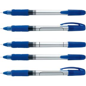 Bundle of BIC Z4+ Blue .5mm Needle Point Pens, 0.5mm Fine Point (Set of 5)