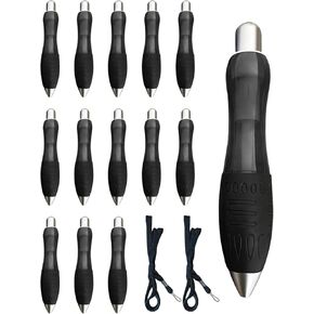 14 Pack Big Fat Pens Aids Writing For Tremor, Arthritis, Parkinson, Handicap, Carpal Tunnel Large Wide Grip Pens Blue with 2 Bonus Detachable Lanyards