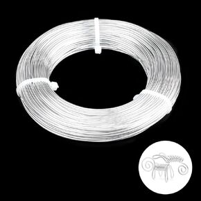 18 Gauge Aluminum Wire, 328FT Craft Wire Tarnish Resistant Copper Beading Wire for Jewelry Making, Sculpting, Beading, Christmas Decoration(1mm,Silver)