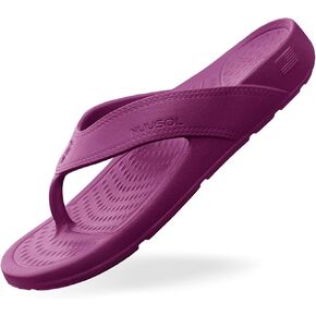 NUUSOL Unisex Cascade Flip Flop | Non-Slip Comfort Sandal for Active Lifestyles, Eclipse Black, 14 Women/13 Men