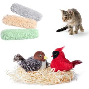 Potaroma 3 Pack Cat Plows Toys Catnip و 2 PCS