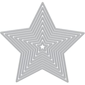 Hero Arts DI821 5-Point Stars Infinity Dies Steel Die Set