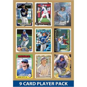 Bobby WITT Jr Kansas City Royals 9 Card Player Pack 2025 2024 2023 Topps Bowman Stadium Club Ginter Archives Chrome BWJ Heritage