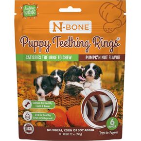 N-Bone Puppy Beppy Bearing Rings Phectal Chews for Dogs Pumpkin Flavor Person