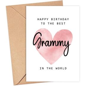 Happy Birthday To The Best Grammy In The World Card - Grammy Birthday Card - Grammy Card - Mother's Day Gift - Happy Birthday Card Happy Birthday Mom