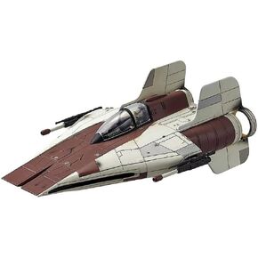 Revell (Bandai Original 01210 Star Wars A-Wing Starfighter 1:72 Scale Unbuilt/Pre-Coloured/Clip-Together (Non-Glue) Plastic Model Kit with Display Base