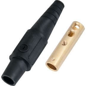 Marinco CLS2MB-E CLS Cam Type, Series 16 Inline, Single Pin Connector, 400 Amp, 600 Volt, #6 - #2 AWG, Male - Green (E)
