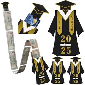 3 Pcs 2in1 Graduation Gift Card Holder and Money Holder Congrats Grad Money Pull Box DIY Graduation Cap and Gown Card for College Middle School High School Party Supplies Class Funny Gift