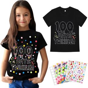 100 Days of School DIY Shirt Kit Kids 100th Day of School Shirt for Girls and Boys Craft Teacher Classroom Party(Hot Air Balloon,5-7) in Saudi Arabia