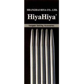 hiyahiya نقطة مزدوجة 4 بوصة (10 سم) إبر الحياكة الصلب (مجموعة من 5) حجم الولايات المتحدة 1.5 (2.5 مم) histdp4-1.5