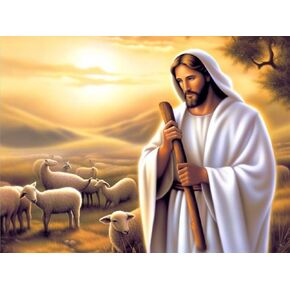 5D Diamond Painting by Number Kits for Adults, Diymood Painting Religion Jesus Paint with Diamonds Arts Diamonds Full Drill DIY Decor Craft 16x20 inch(40x50cm)