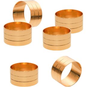 6 Pcs Napkin Rings,Elegant Table Decor Accessories,Suitable for Table Decorations,Party,Special Events and Gift Giving.(Silver and Gold)
