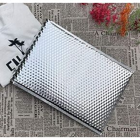 ProLine Metallic Silver Bubble Padded Shipping Mailers 10.5x16 Inch Self Seal Padded Envelopes (10)