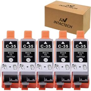PGI-35 استبدال خراطيش الحبر المتوافقة مع Canon PGI-35 CLI-36 حبر PIXMA IP110 IP100 MINI260 MINI320 TR150 (أسود ، 5 عبوات)
