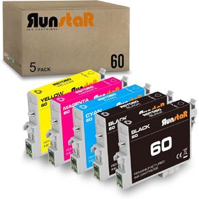 Run Star 5 Packs T060 استبدال خرطوشة الحبر المعاد تصنيعها لـ Epson 60 T060 استخدم لـ Epson Stylus C88 Cx3800 Cx3810 Cx4200 Cx4800 Cx5800F CX7800 C68 C88Plus (2BK/M/Y/Y)