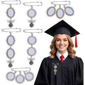 6pcs التخرج Cap Cap Memorial Photo Charms Gift Diy Sublimation Tassel Charm for Dontlic و Caps Decoration