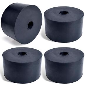 Rubber Washer 0.47 Inch ID x 2.4 Inch OD x 1.1 Inch Thickness, Flat Washer 4 Pcs Heavy Duty Abrasion Resistant Black Rubber Spacer for Screws Bolts Household Appliances