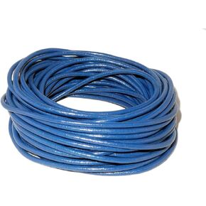 Cords Craft® 2.0mm Round Leather String Cord for Jewelry Making, Bracelet, Necklaces, Hair Accessories, Dog Collar Beading Work Hobby and DIY Craft (White), Coil of 10 Meters