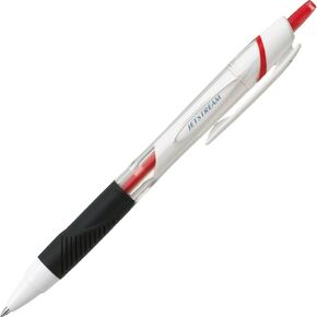 uni jetstream القياسي القلم الحبر - 0.5 مم - حبر أحمر - الجسم الأبيض