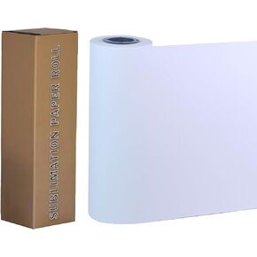 13 Inch x 164 Feet Sublimation Paper Roll 120gsm Heat Sublimation Transfer Paper Quick Drying 2" Core Compatible with Inkjet Printer