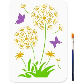 Mayjoydiy Book stencil stencil books template 11.7x8.inch إنه يوم جيد لقراءة الاستنسل مع فرشاة برس