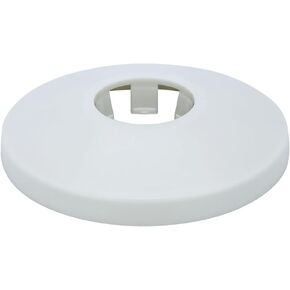 1 Piece 1.57 In/40mm Wall Split Flange, ABS Plastic Round Escutcheon Plate, Buckle Design Plumbing Cover Plates, Drain Pipe Line Cover Radiator Pipe Collar for Water Pipe Faucet Decor, White