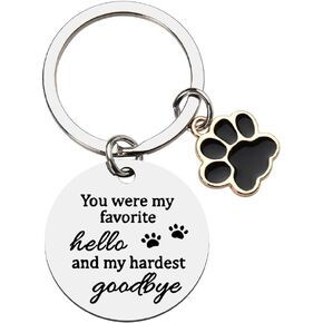 Loss of Dogs Cat Sympathy Gift for Friends Family Coworker Pet Memorial Gifts for Pet Loss Gifts Dog Cat Keychain