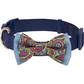 Blueberry Pet 5 أنماط بحرية بحرية زرقاء زرقاء قابلة للتعديل الكلب باندانا طوق مع ربطة عنق ، صغيرة ، الرقبة 12 "-16"