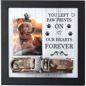 Pet Memorial Frame with Collar Holder – Dog and Cat Loss Remembrance Gift – You were My Favorite Hello and Hardest Goodbye – Sympathy Keepsake Frame for Pet Lovers