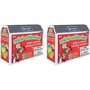 Breyer Horses Mini Whinnies Barn مفاجأة | 3 خيول | تشكيلة عشوائية | 1:64 مقياس | الخيول قياس 2 "× 1.5" | النموذج رقم 7846 (حزمة 2)