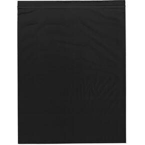 Plymor 12" x 15" (Pack of 100), Black 2 Mil Zipper Reclosable Plastic Bags