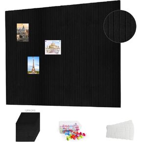 StoryStore لوحات الفلين الكبيرة للجدران 11.8 "x11.8" x0.35 "， 12 حزمة من Corkboard ، 30 لوحات من البلاط من البلاط للمكتب ， لوحة إعلانات محس