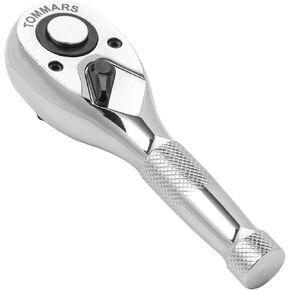 TOMMARS Stubby Ratchet Set, 1/4", 3/8", 1/2" Drive Ratchet Handle Wrench 72-Tooth Quick-Release Reversible