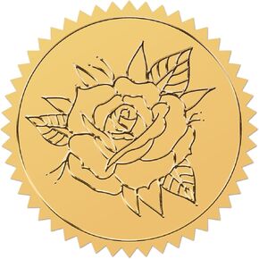 وردة الزرقاء تترك الذهب رقائق الذهب ملصقات مقفمة 2 "عيد الحب زهرة الأظرف اللصقات اللصق الأختام جولة ملصقات لدعوة الزفاف شهادات دبلومات الهدايا ديكور التغليف