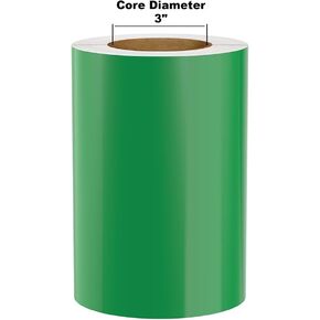 (On Sale) Kingston Premium Vinyl Label Tape, Green, 8" x 150' on 3" Core for DuraLabel 9000, LabelTac 9, SafetyPro 9G, VnM 8 and Viscom ProMax 9