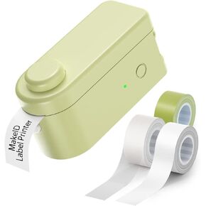 Makeid L1 Label Maker Machine with 3 Tapes - Portable & Rechargeable Label Makers Compatible with 9/12/16mm Waterproof Tape - Mini Bluetooth Labeler for Organizing Office Home School