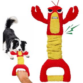 Squeaky Dog Toy, Durable Tug of War Toy for Small and Medium Dogs to Keep Them Busy, Great for Chewing, Fetching and Training